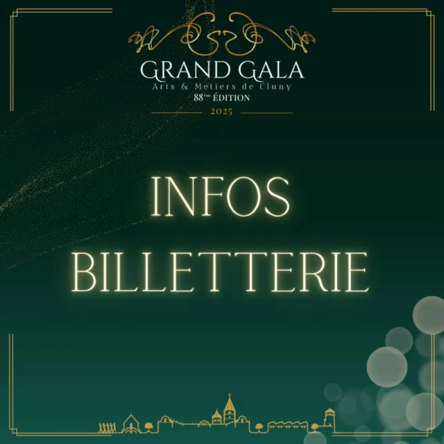 ✨️Informations pratiques billetterie✨️
Plus que quelques heures avant l'ouverture de la billetterie du Grand Gala de Cluny qui se déroulera le 7 juin 2025. 🍾
Pour cette occasion, vous pourrez déjà vous renseigner sur les tarifs et la façon de réserver vos billets pour cette soirée d'exception et afin d'être prêt ce vendredi 4 avril à 18h à l'ouverture de la billetterie. 🎫
Il faudra être rapide lors de votre réservation car les tables partent très vite. 🌟
Pour accéder facilement à notre site internet, vous pouvez aller consulter le lien dans notre description. 🖱